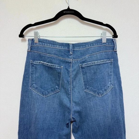 NWOT L’AGENCE Sada Jeans - High-Rise Cropped Stretch Distressed Denim Jeans - Picture 8 of 10